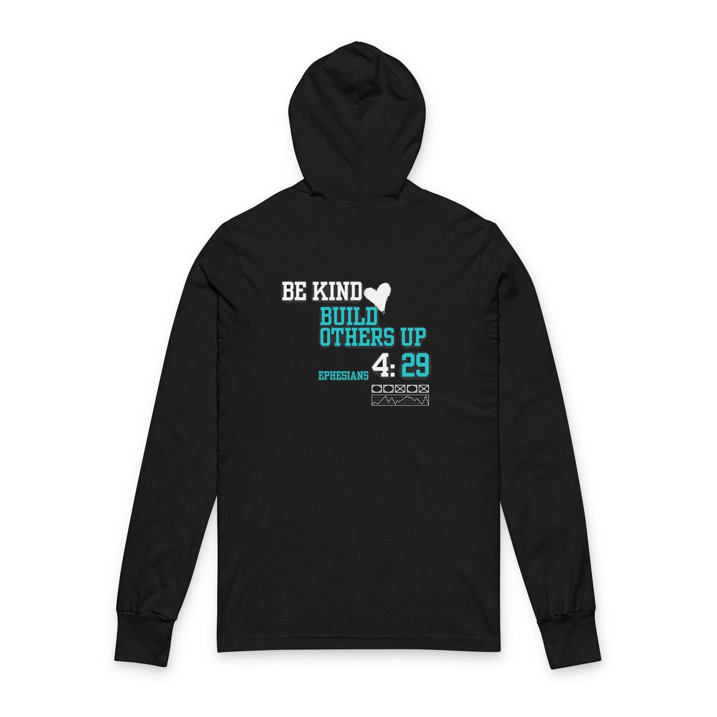 Inspirational Hooded Long Sleeve Tee, Motivational Sweatshirt, Faith-Based Hoodie, Unique Graphic Tee, Gift for Friends, Empowering Fashion