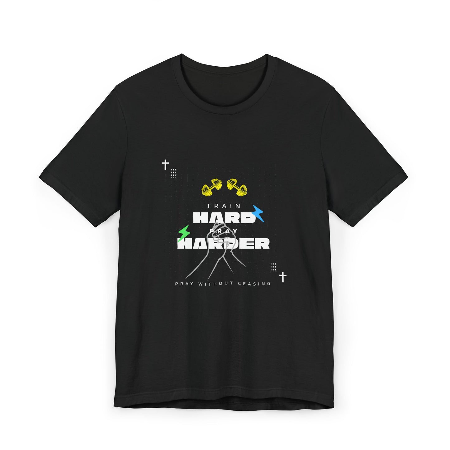 Train Harder Unisex Jersey T-Shirt | Motivational Fitness Tee, Gym Shirt, Workout Apparel, Gift for Athletes, Casual Sportswear