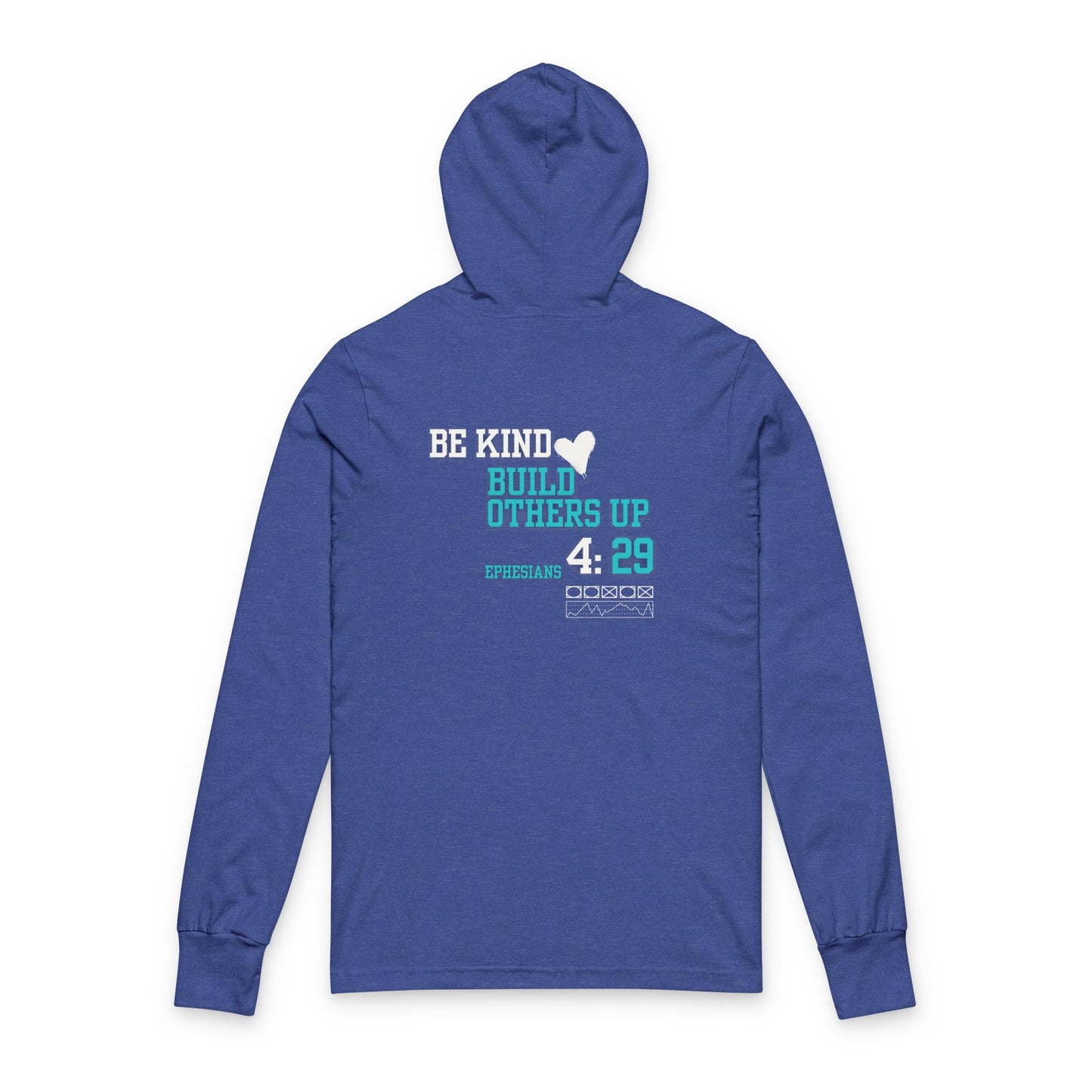 Inspirational Hooded Long Sleeve Tee, Motivational Sweatshirt, Faith-Based Hoodie, Unique Graphic Tee, Gift for Friends, Empowering Fashion