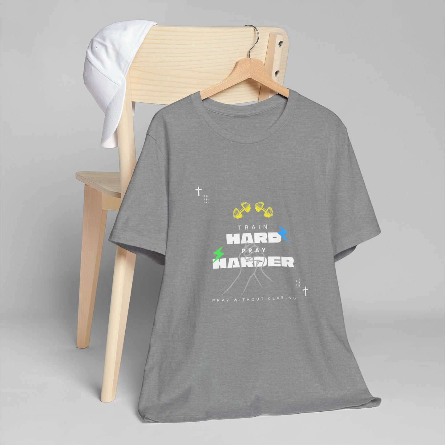 Train Harder Unisex Jersey T-Shirt | Motivational Fitness Tee, Gym Shirt, Workout Apparel, Gift for Athletes, Casual Sportswear