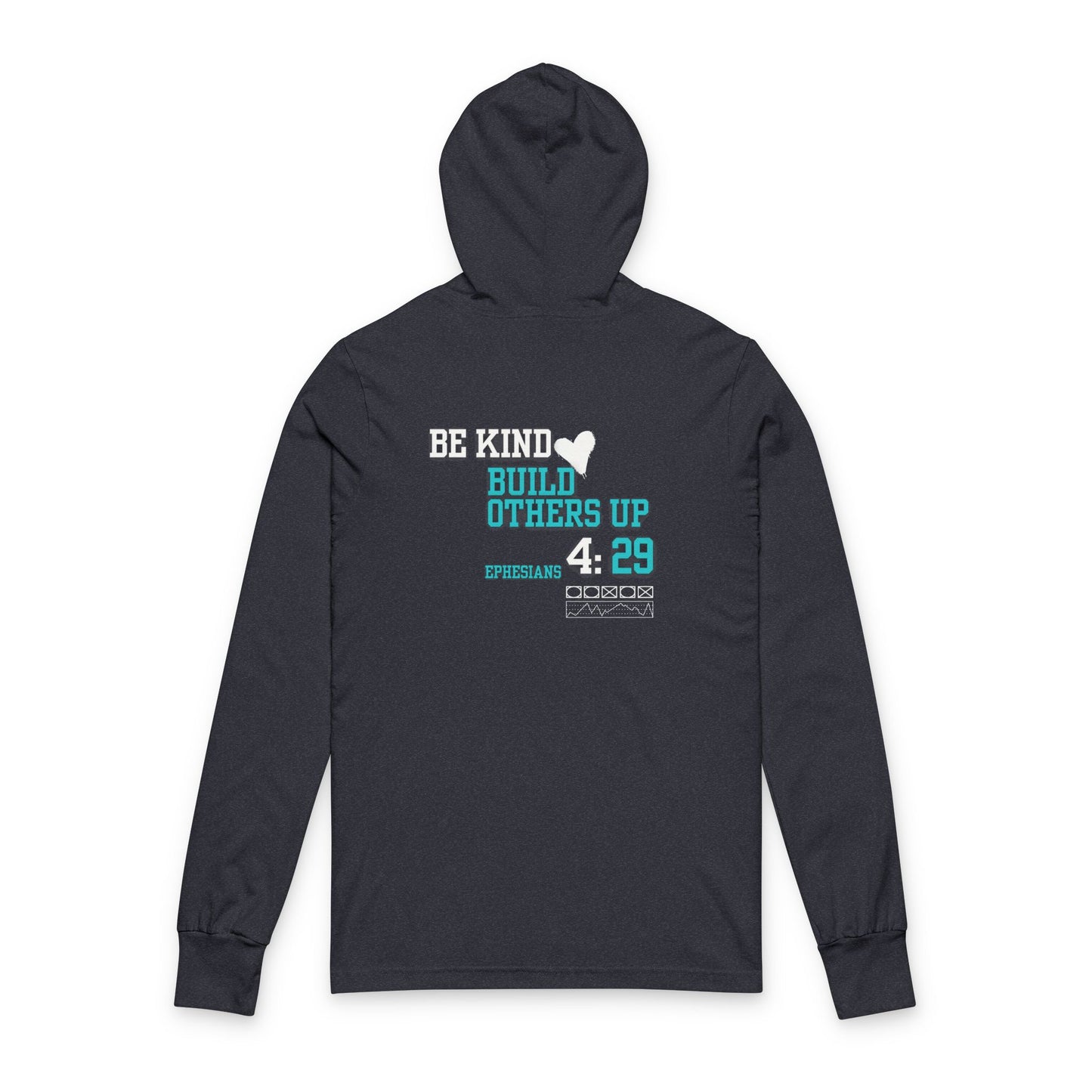Inspirational Hooded Long Sleeve Tee, Motivational Sweatshirt, Faith-Based Hoodie, Unique Graphic Tee, Gift for Friends, Empowering Fashion