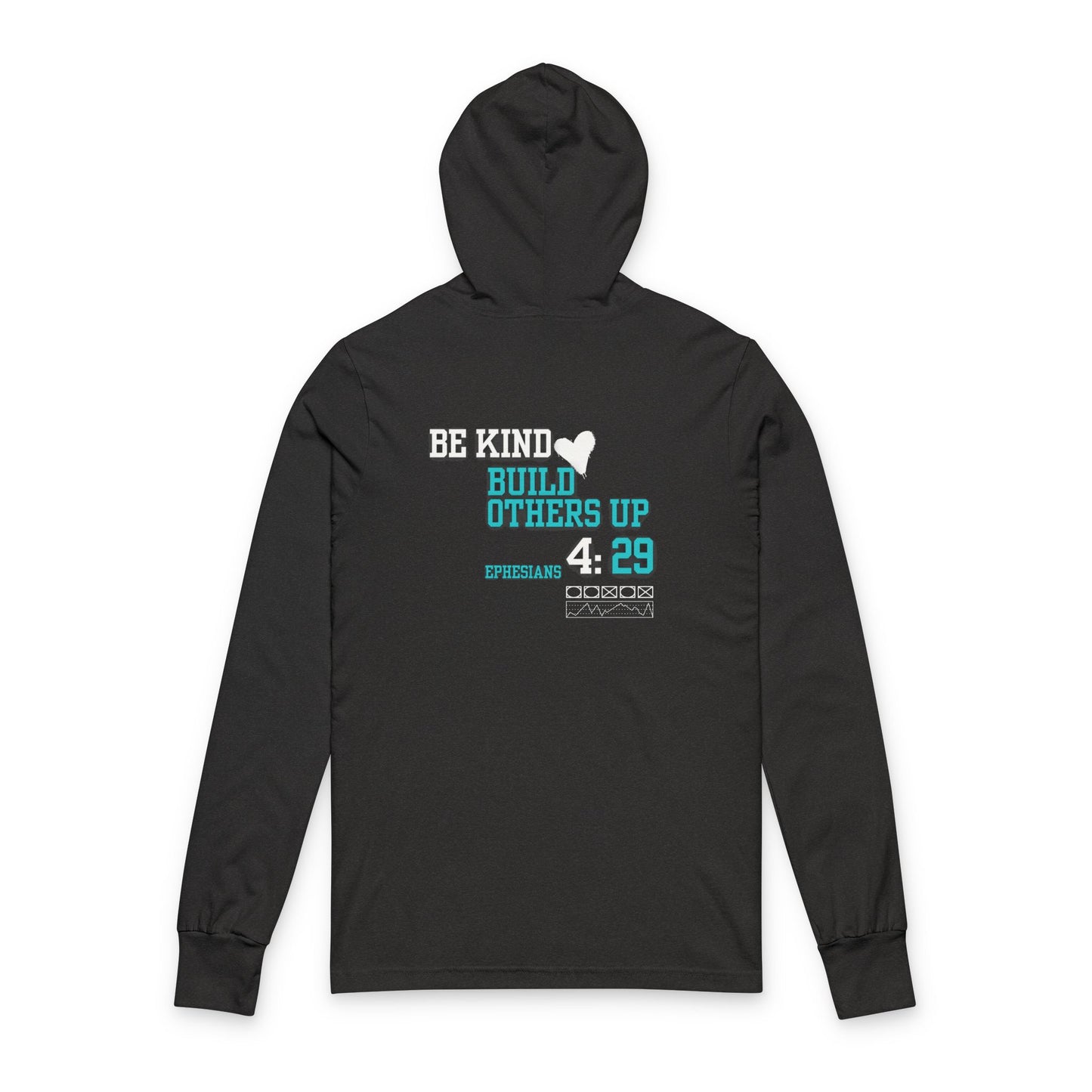 Inspirational Hooded Long Sleeve Tee, Motivational Sweatshirt, Faith-Based Hoodie, Unique Graphic Tee, Gift for Friends, Empowering Fashion